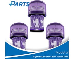 Dyson V12 Detect Slim Total Clean Filters (3 Stuks, Plus.Parts® alternatief voor 971517-01)