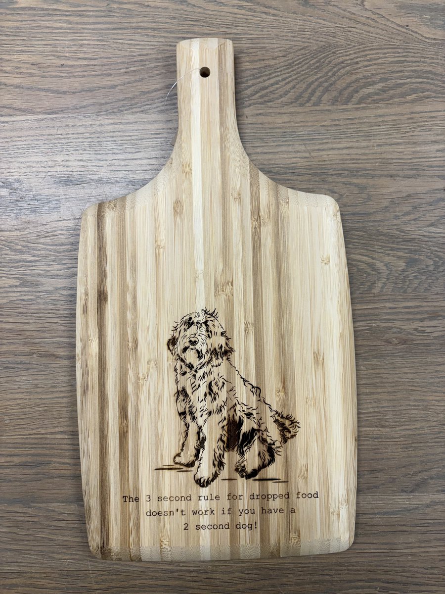 Borrelplank labradoodle the 3 seconds ..... 38x 20 cm