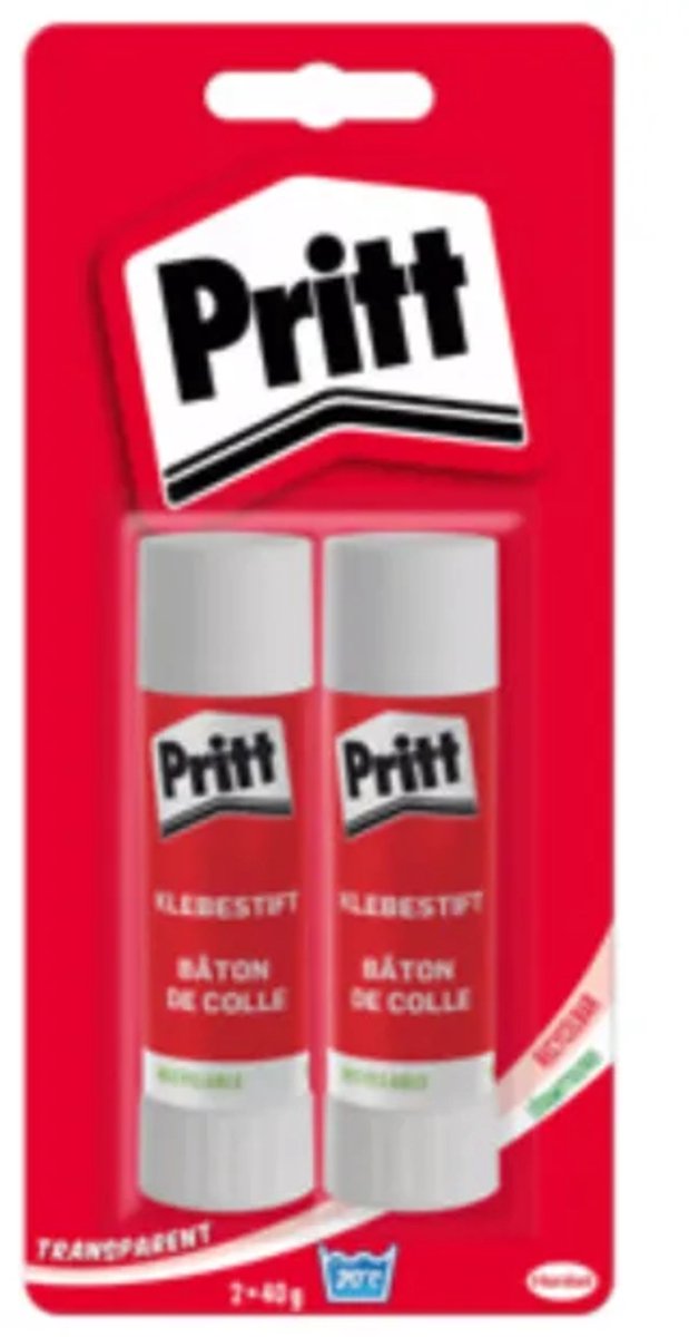 PRITT LIJMSTIFT 2X40GR TRANSPARANT