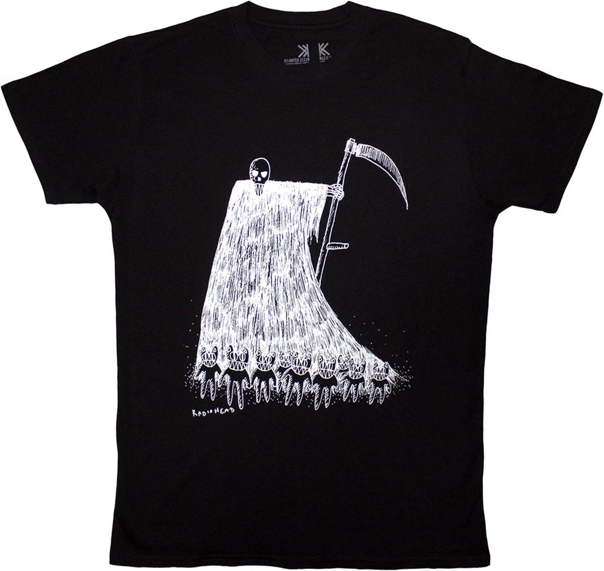 Biologisch Katoenen T-Shirt met Doodskop Afbeelding