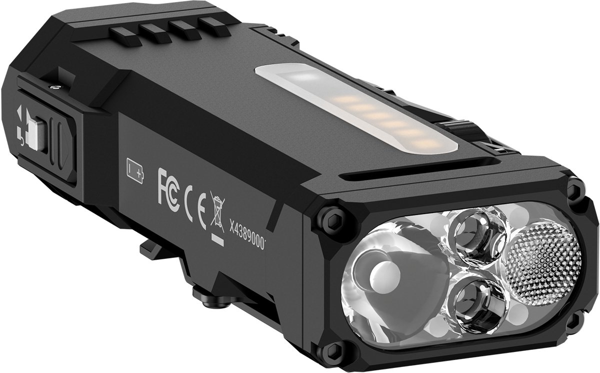 WUBEN X4 Mini LED Zaklamp - RGB Light - 1500 Lumen - USB-C Oplaadbaar - IP68 Waterdicht - EDC Tactical Flashlight - Black