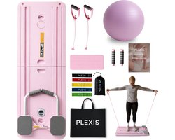 Plexis Pilates Board - Reformer – Inklapbare Pilates Set met Weerstandsbanden - Pilates Bal - Met Luxe Draagtas - 30 Dagen Afvalchallenge E-book