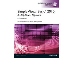 Simply Visual Basic 2010: An App-Driven Approach