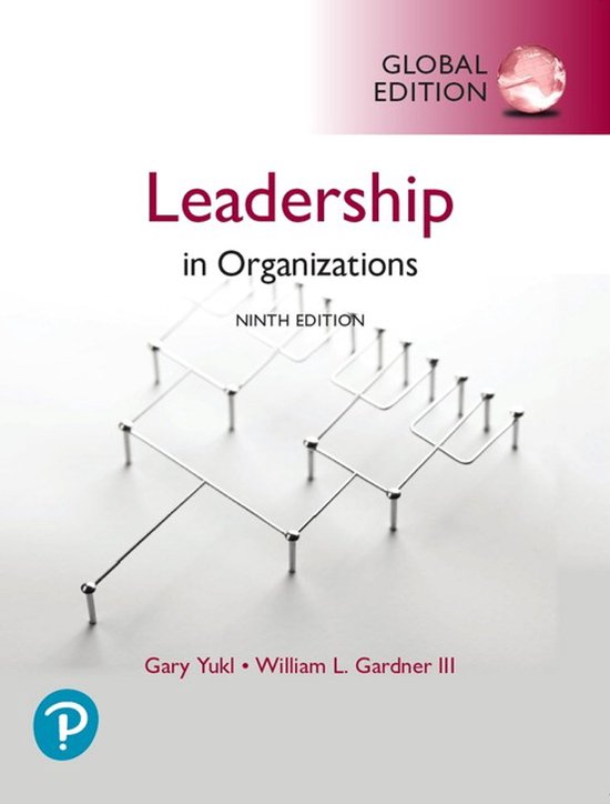 Boek 'Leadership in Organizations', Global Edition, negende editie.
