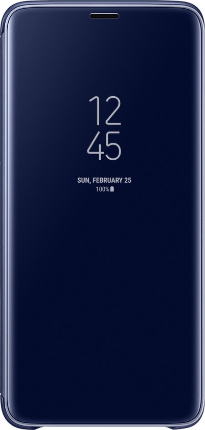 Samsung S9+ Clear View Standing Cover - Blauw