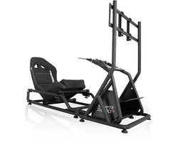 REBBLERS® SIMR 1000M Sim Racing Cockpit + TV Standaard - Verstelbare Racestoel van Formula naar GT/Rally - Race Simulator - Zwart