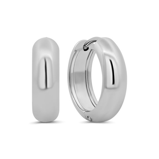 8CE-70649 – CO88 Collection – Boucles d'oreilles Créoles 17mm – Couleur Argent