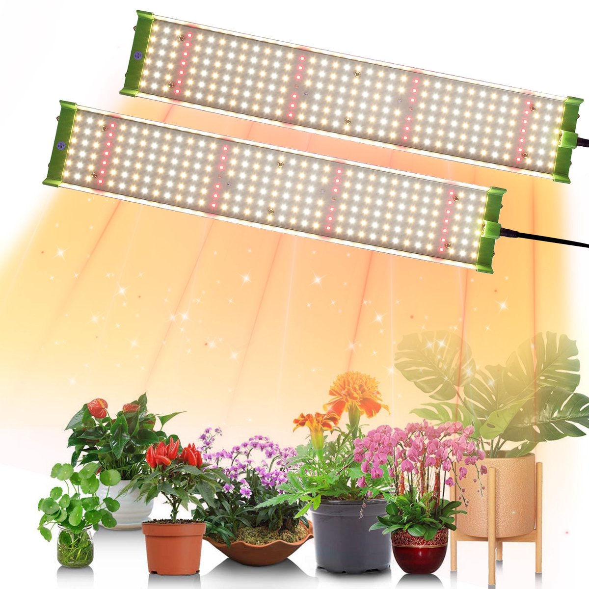 MUPOO LED Groeilamp voor Indoor Planten – Full Spectrum Groei & Bloei Licht – 226 LED voor Gezonde Groei - Zonne-licht