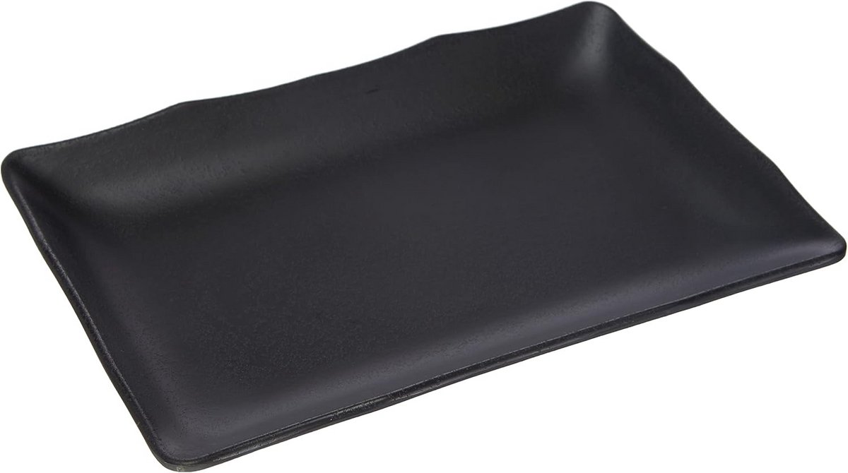 Zwarte Rechthoekige Serveerschaal van Melamine - Vaatwasserbestendig - 25x17x3 cm