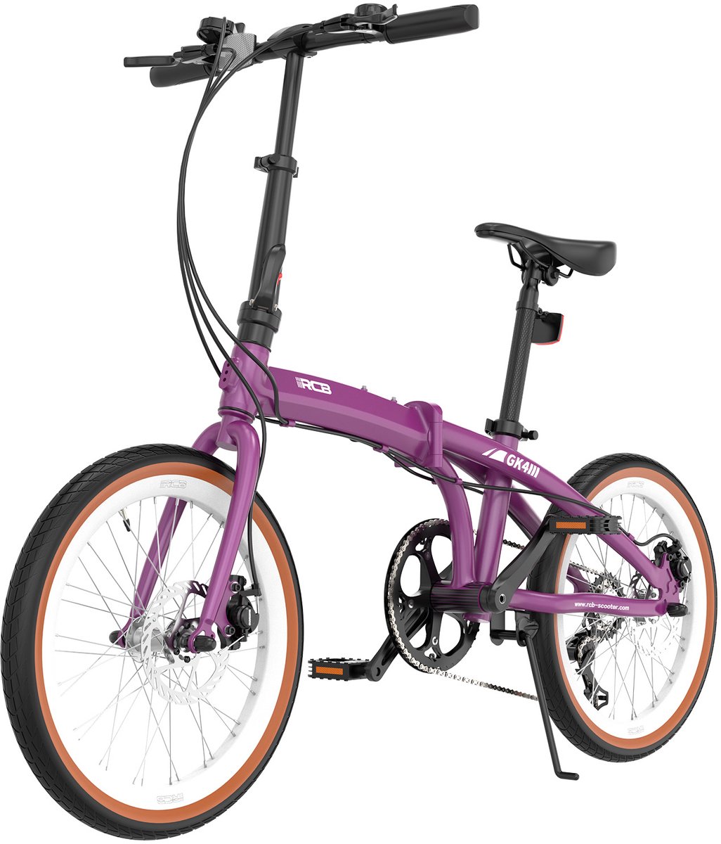 RCB Vouwfiets 20 inch aluminium, 7 versnellingen, schijfremmen, tot 100 kg, voor jongeren & volwassenen