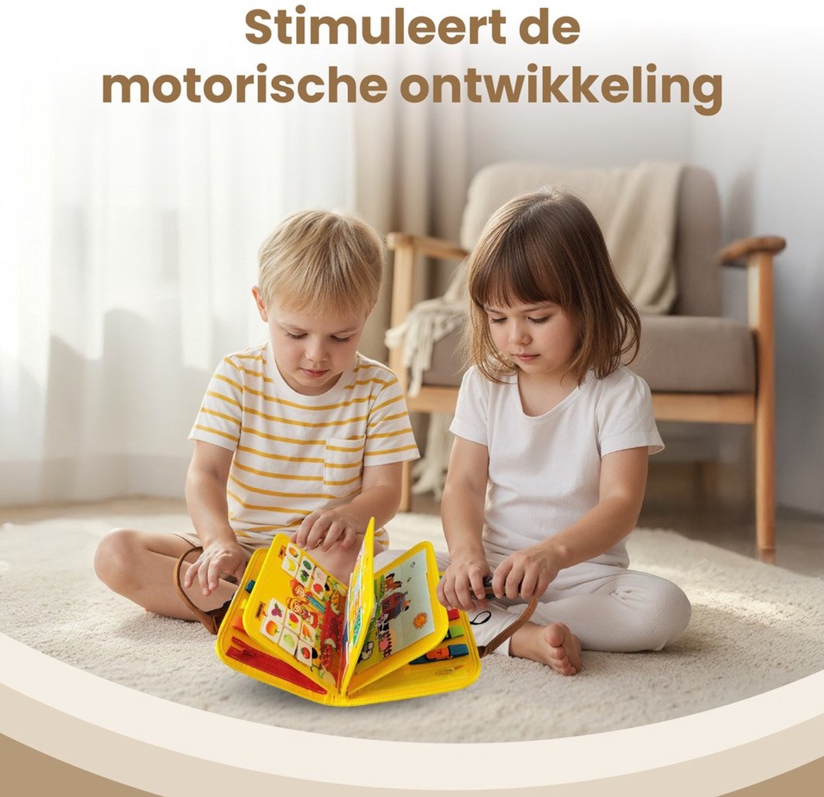Wiebelo – Montessori Activiteitenboek – Sensorisch Speelgoed – Busy Board – Activiteitenbord – Doeboek – Busy Book — afbeelding 7