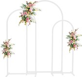 Arc de mariage FATIVO - Ensemble de 3 - Arc de mariage en métal blanc - Cadre métallique - Décoration de mariage