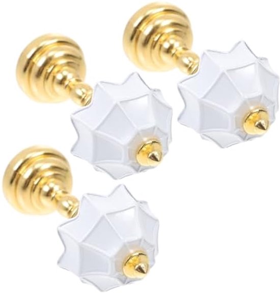 Poppenhuis tafellamp set van 6 stuks, poppenhuis staande lamp, zijlamp, poppenhuis verlichtingsarmaturen, mini staande lamp, smeedijzeren mini olielamp van Merkloos — afbeelding 3