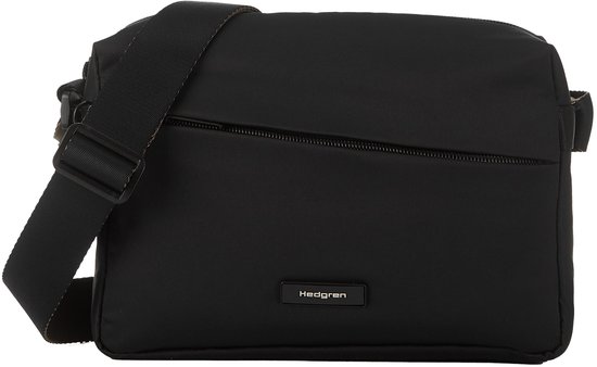 Hedgren Neutron M – Sac bandoulière moyen – Déperlant et anti-poussière – Bandoulière réglable – Porte-clés intégré – Polyester - Noir