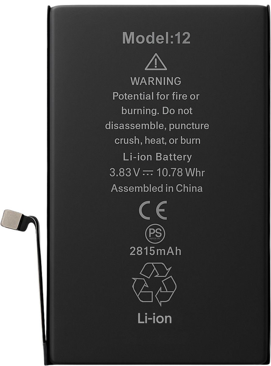 Batterij voor iPhone 12 / iPhone 12 Pro - Vervangende batterij 2815 mAh lithium-ion