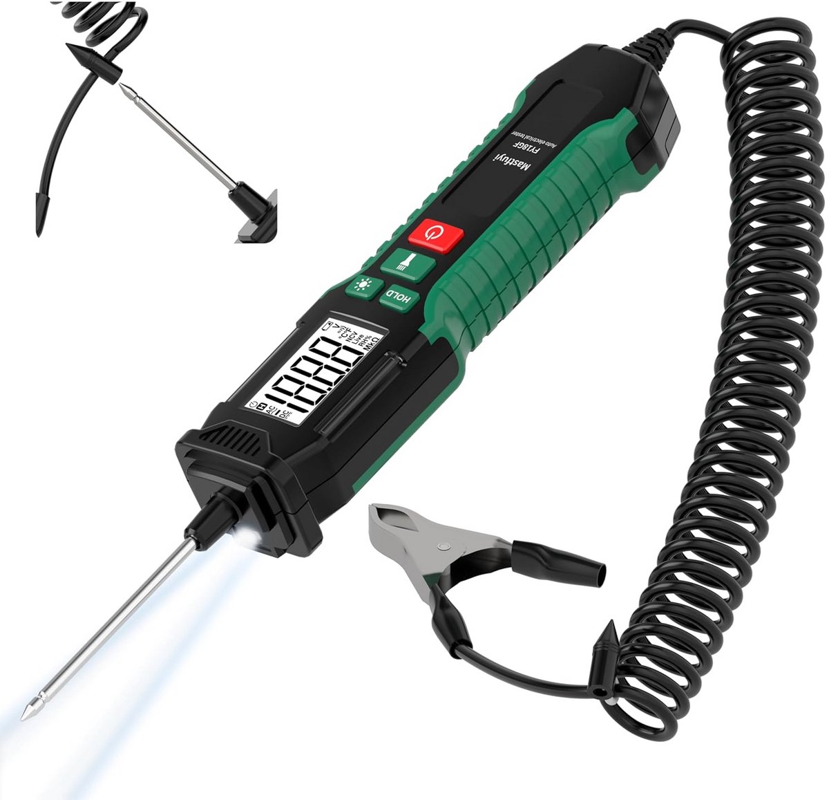 Digitale Spannings- en Circuit Tester voor Auto's (0.8V-100V DC) met LCD en Zoemer