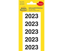 Jaarcijfer Stickers 2023 - Zelfklevende Doorzichtige Etiketten voor Mappen en Archivering - 100 Stuks