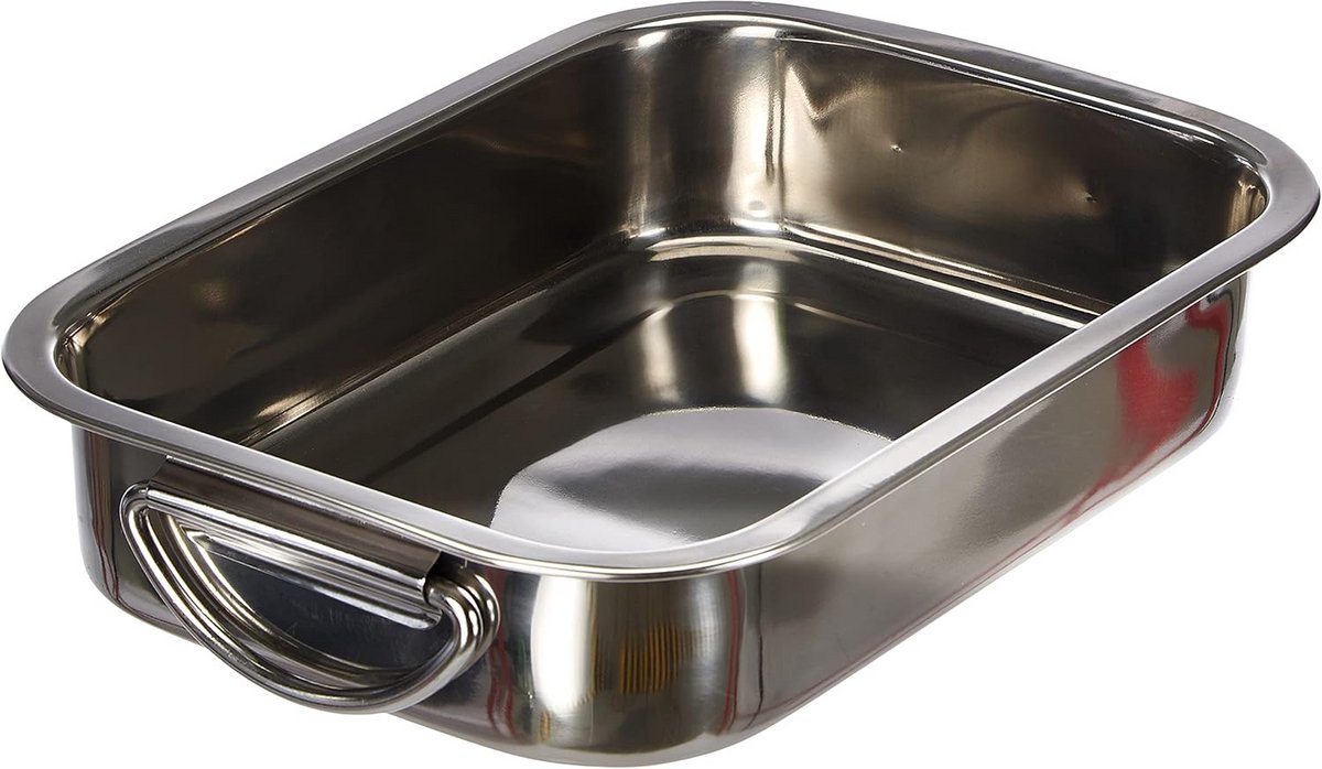 Bakvorm met grillrooster 25x19x5,9cm 2,4L roestvrij staal