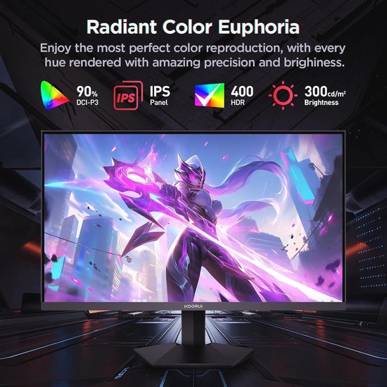 27 Inch Gaming Monitor QHD 1440P met 200Hz en 1ms Reactietijd van Merkloos — afbeelding 3