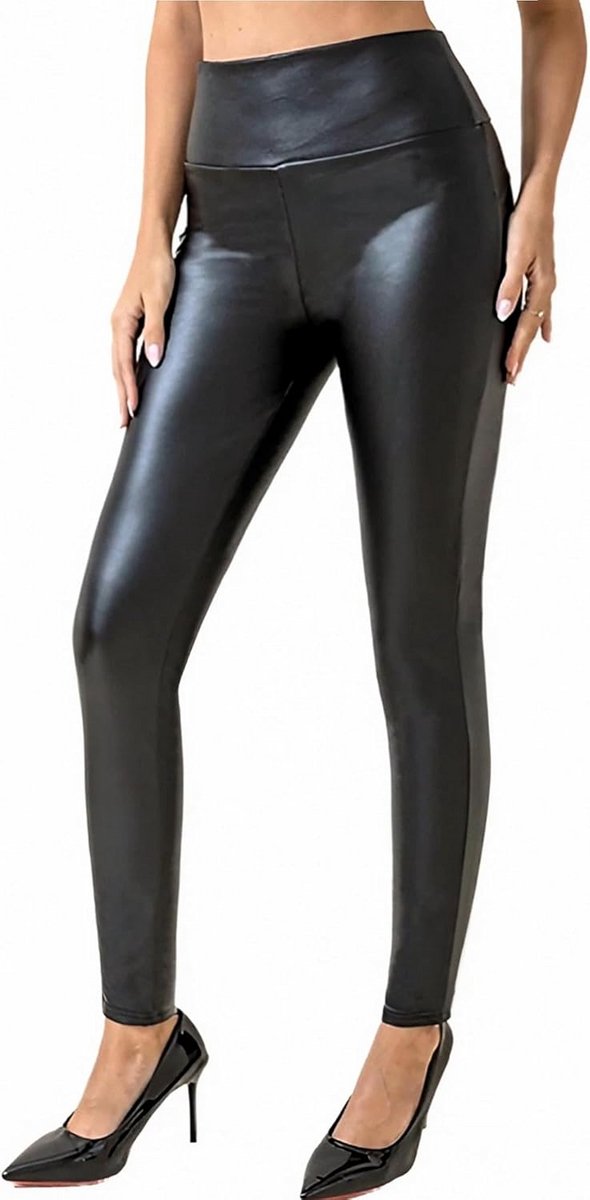 Hoge Taille Kunstleren Legging voor Dames met Shape Effect van hoge — afbeelding 4