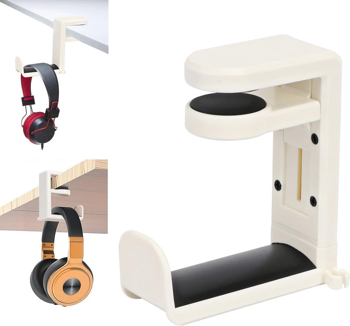 Hoofdtelefoonstandaard met 360 Graden Rotatie en Kabel Organizer
