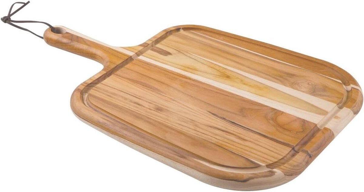 Serveerplank Teakhout 40 x 27 cm - Ideaal voor Pizza en Maaltijden