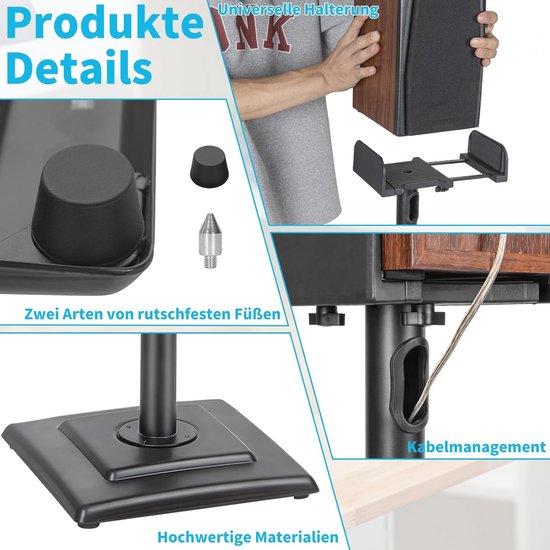 Mounting Dream Speaker Stands Height Adjustable for Nederlands