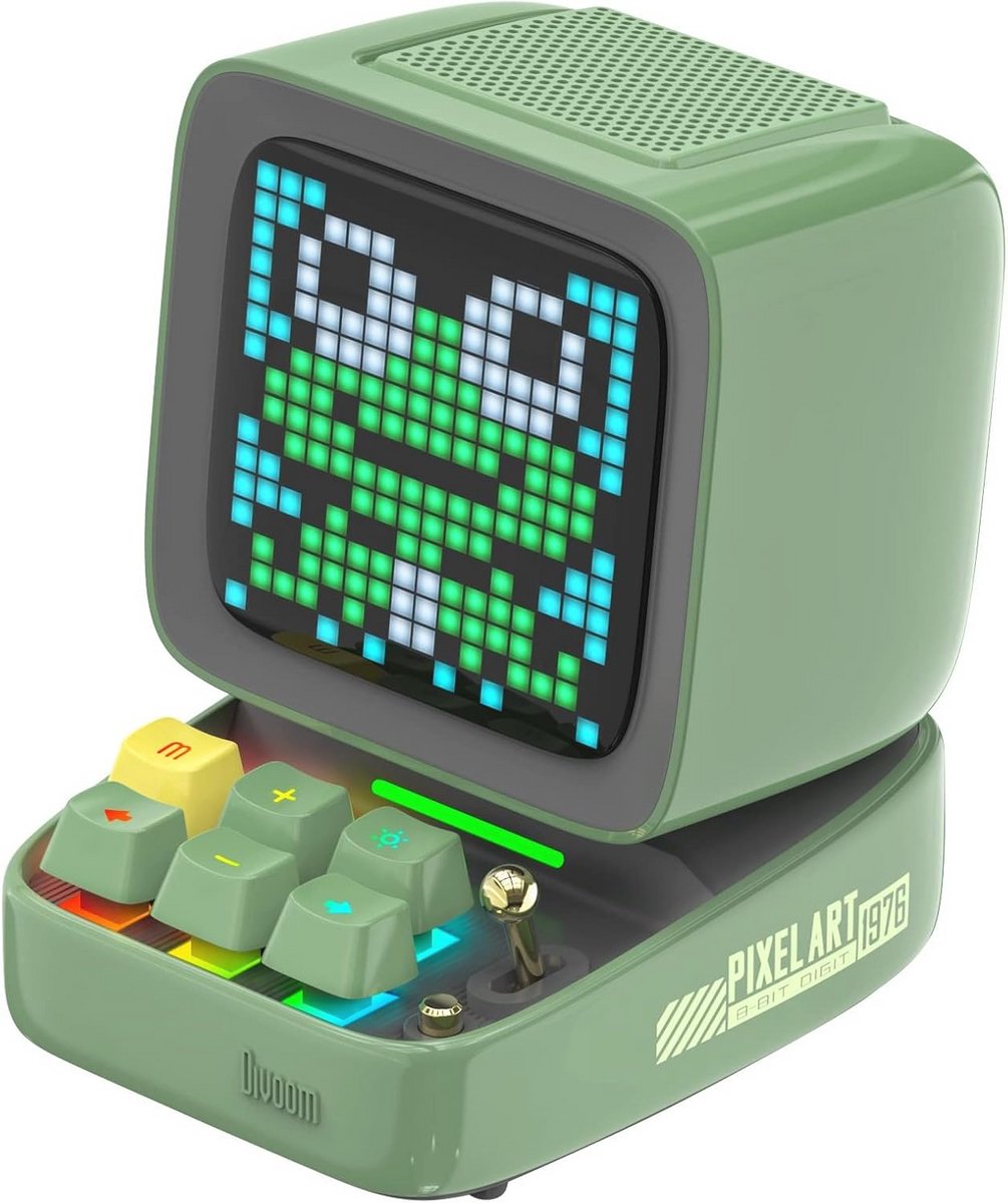 Draagbare Pixel Art LED Luidspreker met Tijdsaanduiding en Multimedia Functies