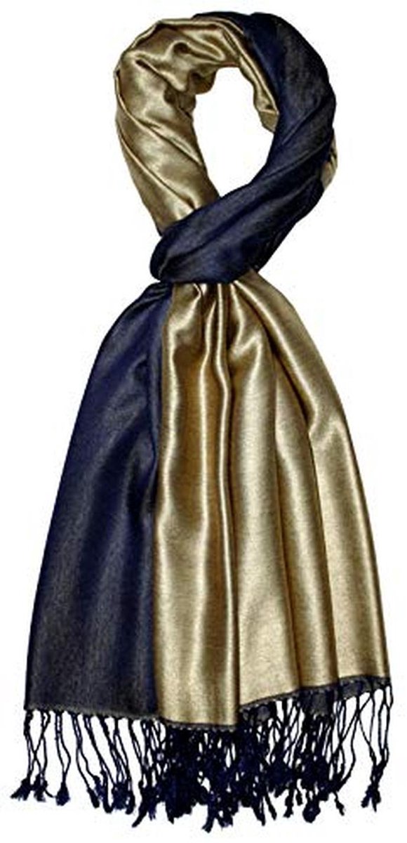 Omkeerbare Herensjaal Luxe Zijde en Viscose 70x190 cm Dubbelzijdig