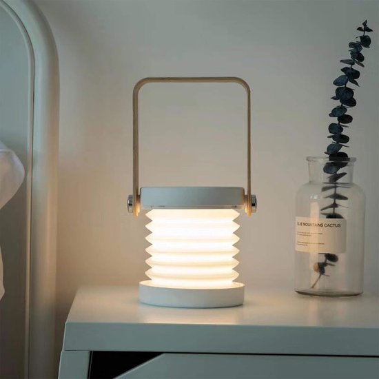 Uitschuifbaar nachtlampje voor kinderen - USB oplaadbaar, draagbaar, multifunctioneel - Cartoon uitschuifbare lantaarn - Draagbare zaklamp voor thuis - 20*15*6 cm - Geschikt voor kinderkamer/babykamer, ideaal als cadeau - Wit — afbeelding 3