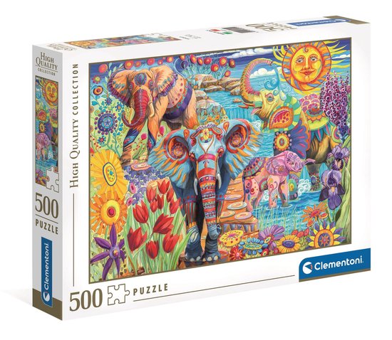 Clementoni - Puzzle - 500 pièces - Carnaval des Éléphants 2025 - Puzzle pour Adultes - Collection haute qualité