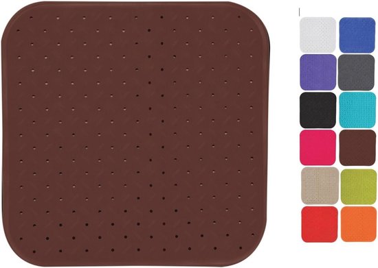 Antibacteriële antislip douchemat met zuignappen - Beige - 54 x 54 cm - Wasbaar op 60 graden — afbeelding 4