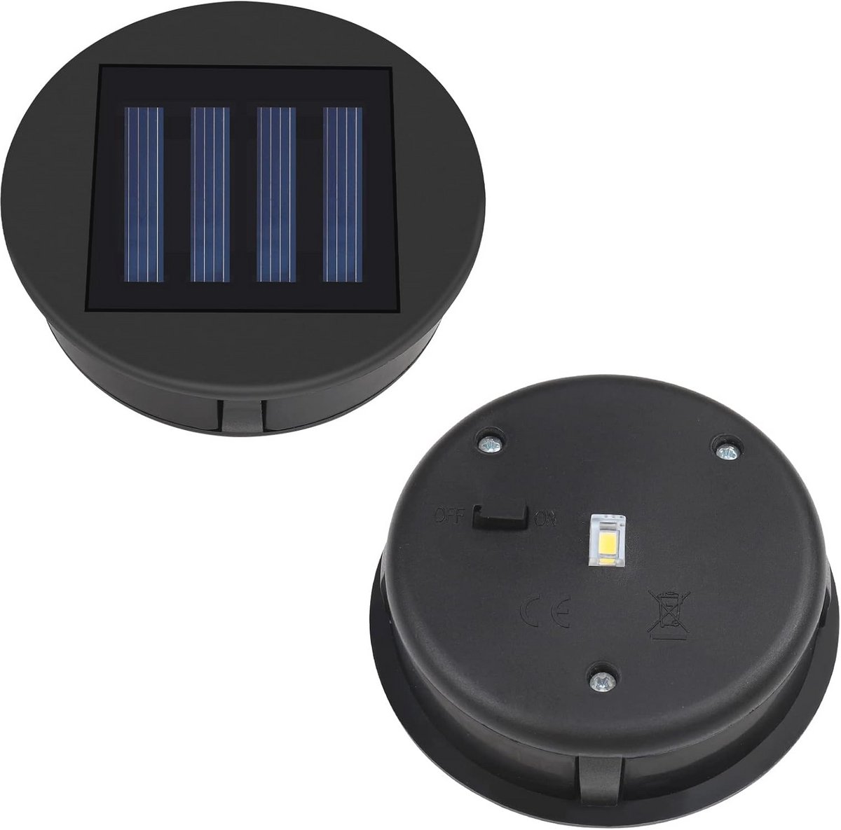 Reserveonderdelen voor zonnelampen - Set van 2 Waterdichte Zonnepanelen met LED voor Tuindecoratie