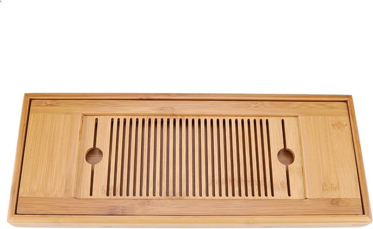 Theedienblad Bamboe met Wateropvang - Gongfu Thee Ceremonie Dienblad
