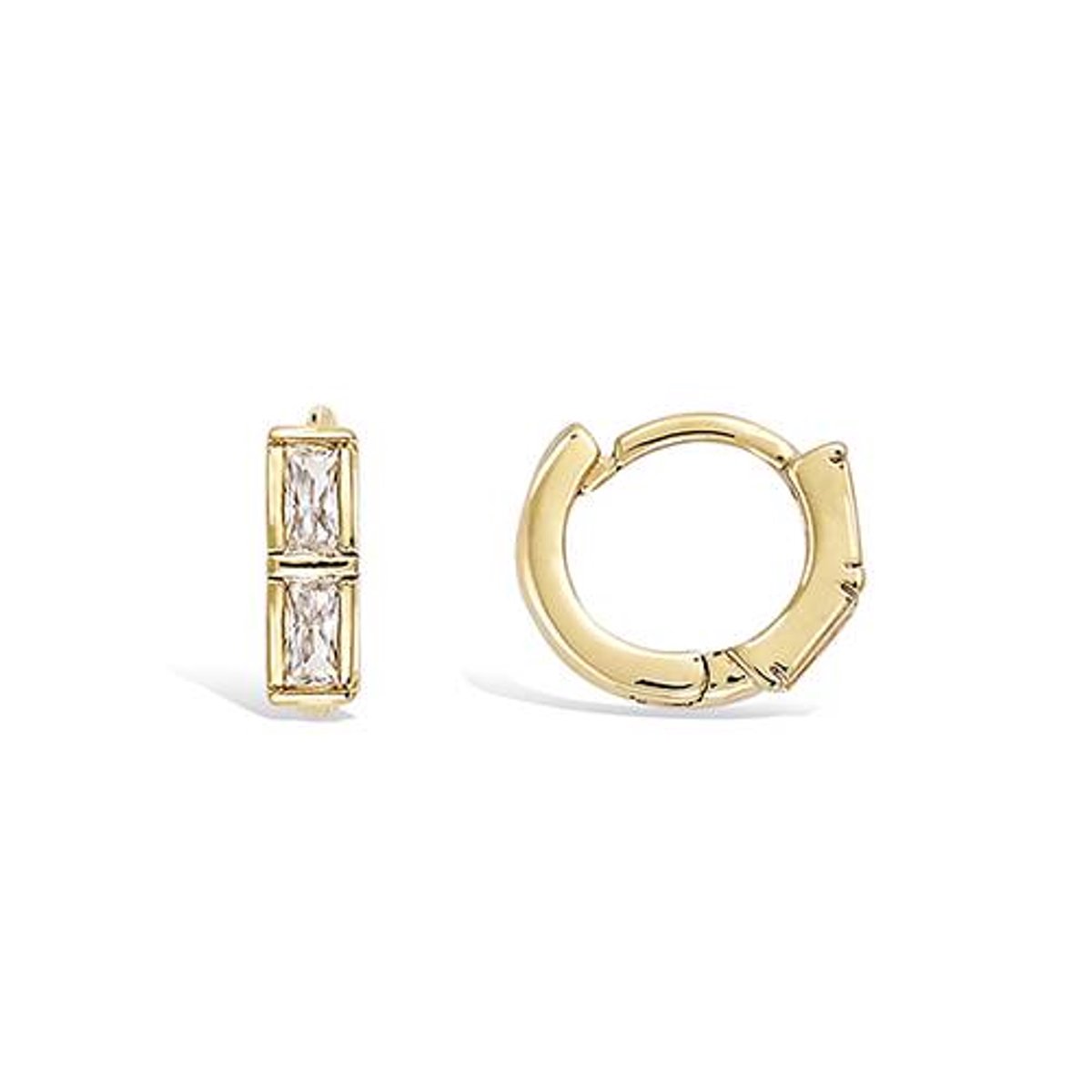 CHIVAL - Oorbellen 18K Verguld Goud "Lucra" - Elegant, Hypoallergeen, Ringetjes, Luxe, Cadeau voor haar, Sieraad, Tijdloos, Zirkonia, Liefde, Romantiek, Geschenkverpakking, Kerst