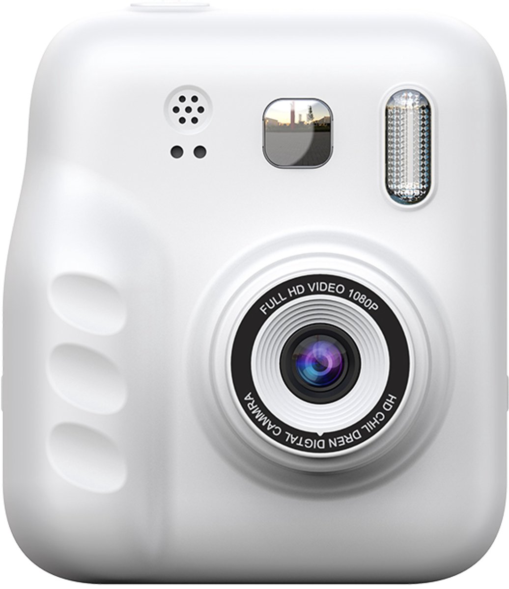 Jumalu Instant Camera – 2.4" HD Camera met Selfie Functie – 1080p – Inclusief 4 Rollen Fotopapier – Direct Print Camera voor Kinderen – Wit
