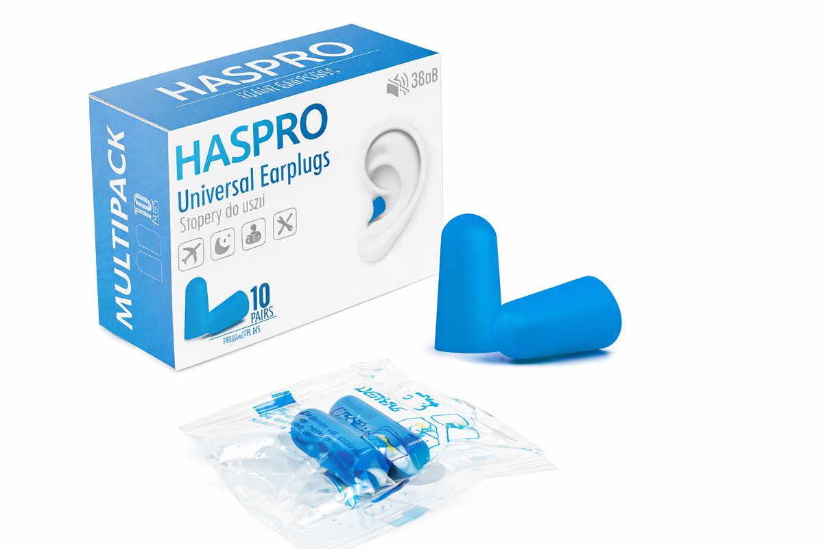 Haspro Multi10 Oordopjes – 10 Paar – Geluidsdempend - Blauw