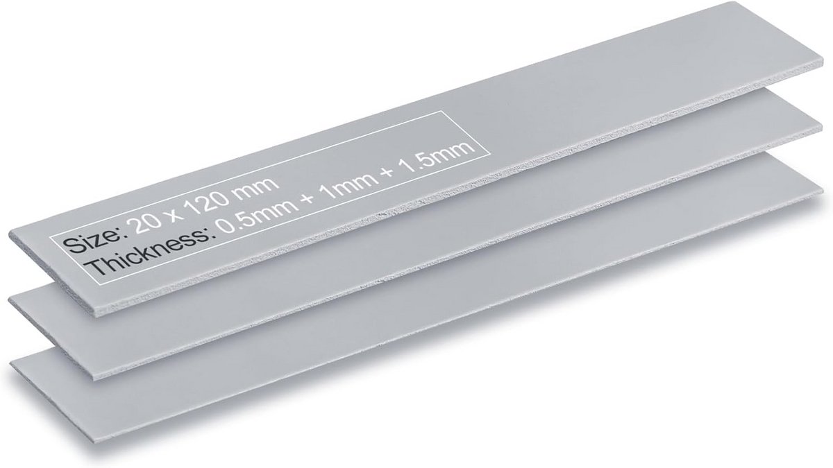 3 Pack 13W/m.k Thermische Pads voor M.2 SSD - Siliconen Koelpads voor Laptop Koeling