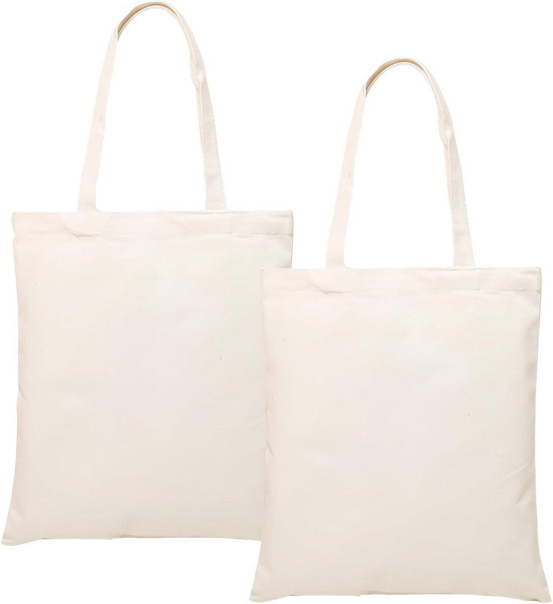 Hoogwaardige Jute en Katoenen Tas Set van 2 - Milieuvriendelijk, Herbruikbaar, Geschikt voor Boodschappen en Meer - 35 x 40 cm