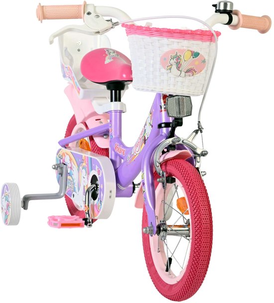 Volare Unicorn Kinderfiets - Meisjes - 12 inch - Paars van Volare — afbeelding 4