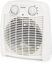 Blokker Ventilator kachel - 2000W - 20 m² - 2 Temperatuur instellingen - Regelbare thermostaat - Indicatielampje - Ventilatiefunctie - Omvalbeveiliging - IP21 - FH-111910.4 Wit
