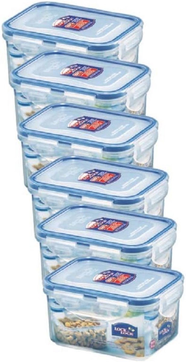 Set van 6 Luchtdichte Vershouddozen voor Voedsel – 470 ml