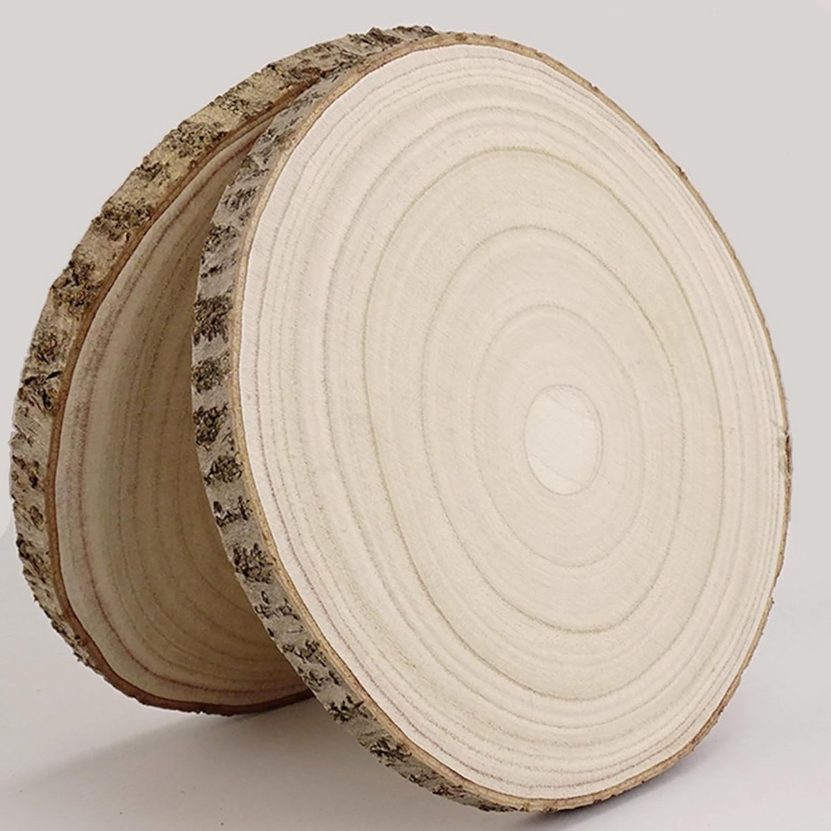 Grote Ronde Houten Schijf van Paulowniahout (28-32 cm) - Gepolijst voor Knutselen en Decoratie