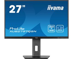 iiyama ProLite XUB2797QSN-B2 - 27 inch - QHD - IPS - USB-Hub (4x) - Verstelbaar - USB-C Dock