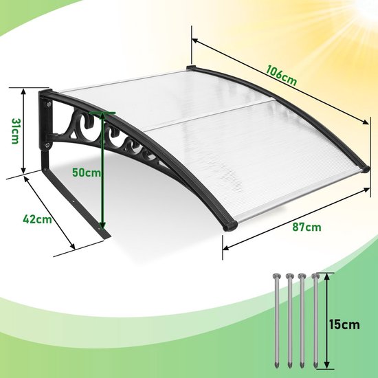 Robotic Lawnmower Garage - UV Resistant Awning for Lawn Mowers - Weatherproof & Durable — afbeelding 4