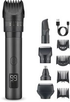 BAØRD 5 in 1 Baardtrimmer Pro - Verstelbaar 1-20mm - IPX6 Waterproof - Trimmer, Bodygroomer, Scheerapparaat voor Mannen - Snelladen via USBC - Baard Verzorging Tip - Grooming Set - Trimmen - Scheermachine - Baardverzorging - Tondeuse - Barber - Zwart