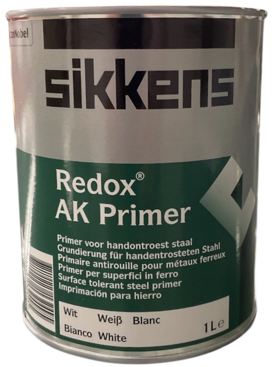 Sikkens Redox AK Primer - Roestwerende solventgedragen metaal primer - 1 L - Wit