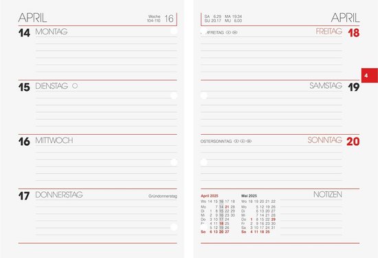 CHRONOPLAN Weekplanner 2026, 1 week/2 pagina's, Midi, Kolommen - Clips & Paper
