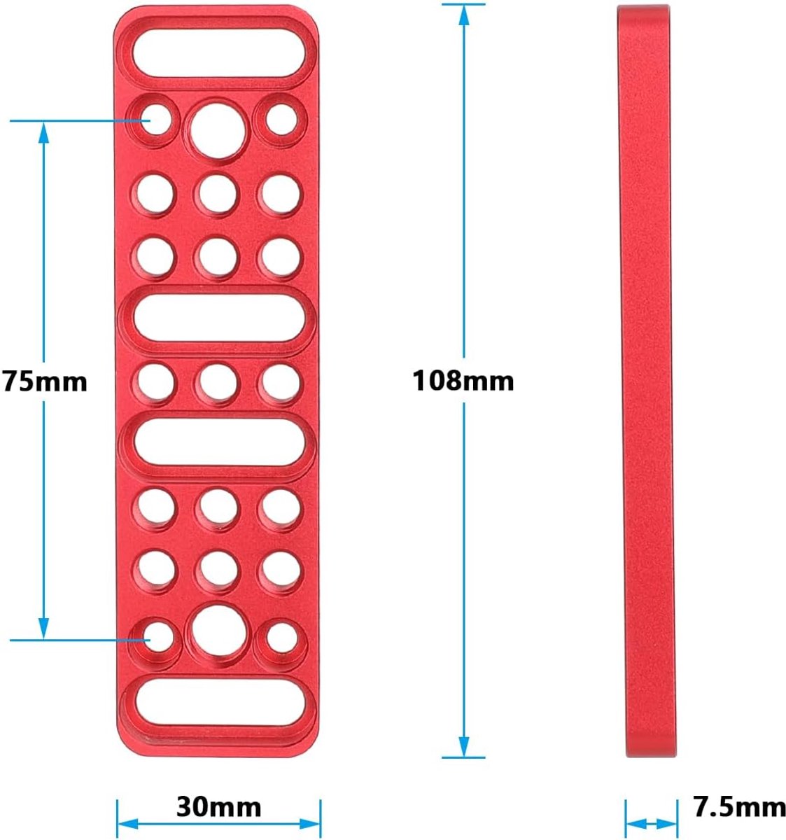 Candala Multifunctionele kaasplank met 75mm VESA-houder (rood) - 3671
