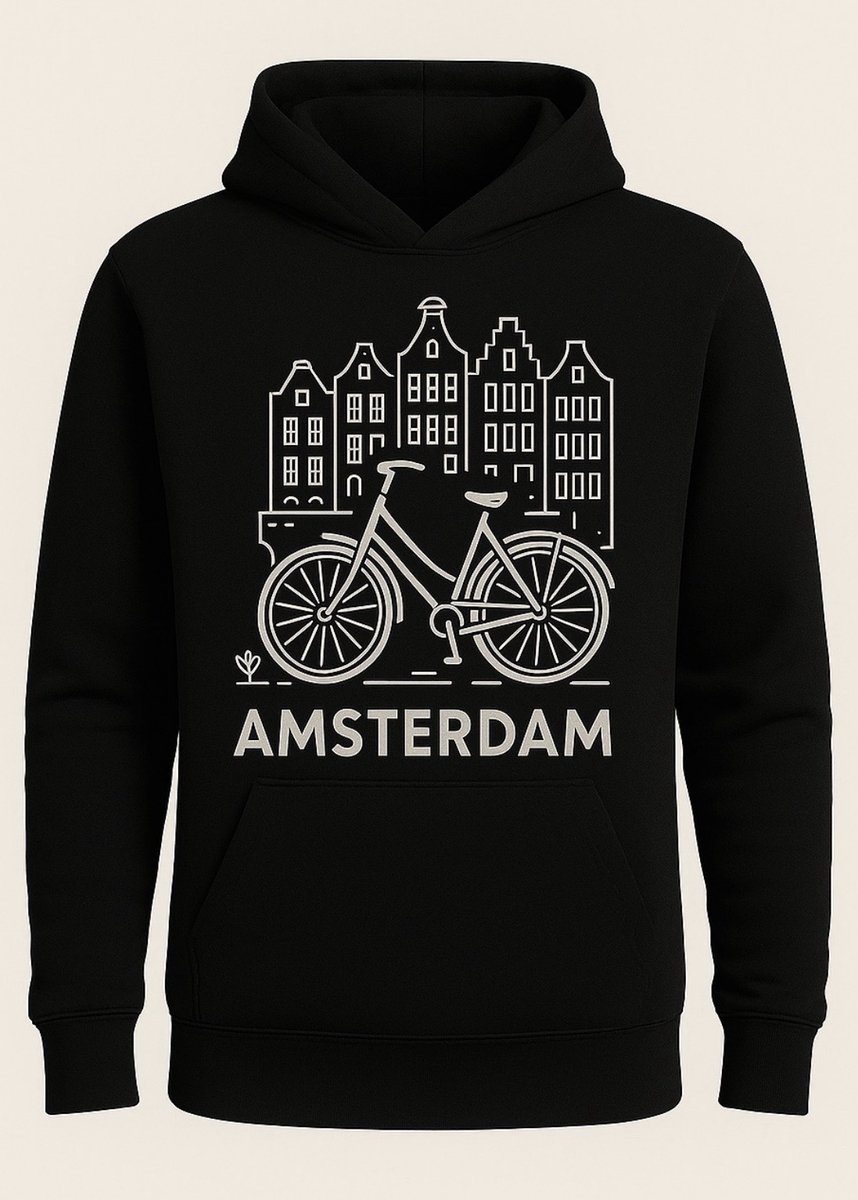 Hoodie unisex - zwart - 3XL